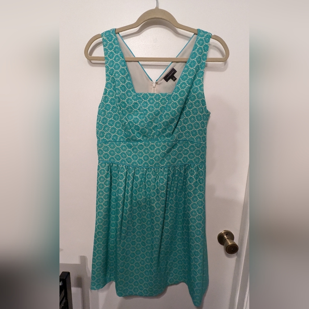 The Limited teal pattern dress